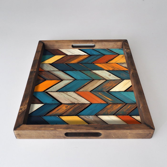 Aberto Design Bandeja REF027 Madera Maciza MDF 48x38x4 cm Decoración Hogar Elegante